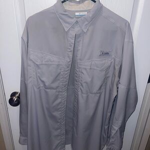 Columbia Men's Light Gray Offshore Fishing Shirt